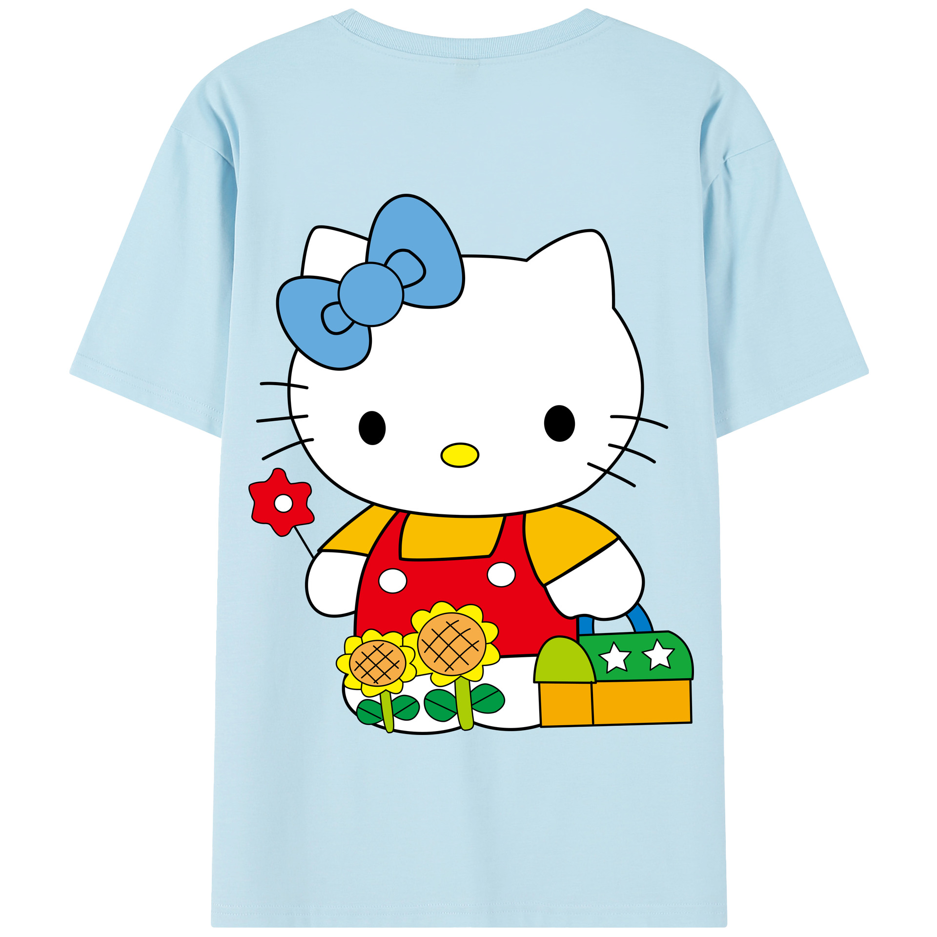 （画像用） Hello Kitty ハローキティ 綿100％半袖Tシャツ（背面プリント）